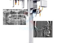 This image shows a CBCT (Cone Beam Computed Tomography) or panoramic X-ray machine.